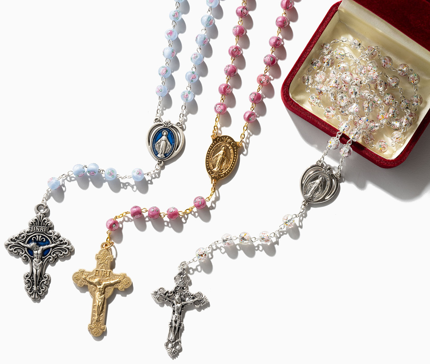 Czech Beads, French-Made Centers, Velvet Shomali Box